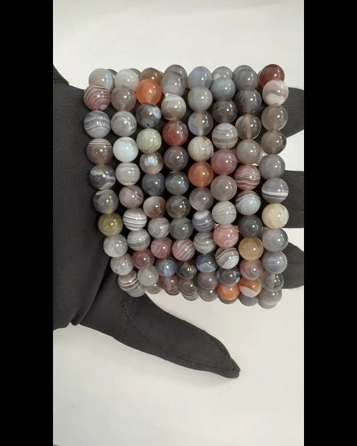 Agate Botswana AA 8mm pearls Bracelet