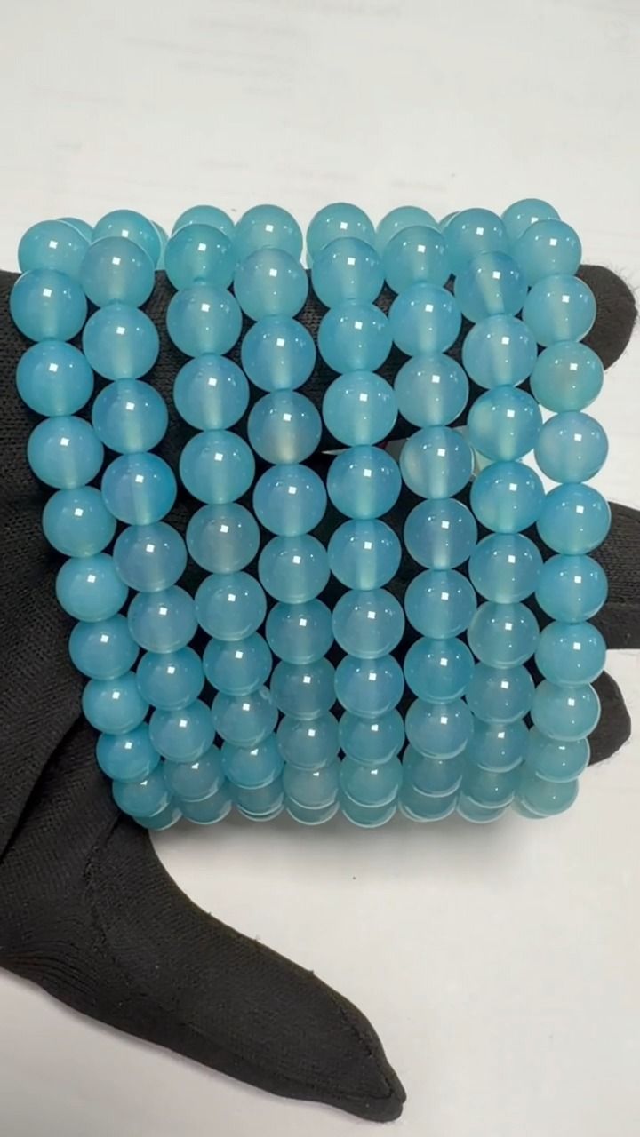 Heated Blue Agate AA Bracelet 8mm beads