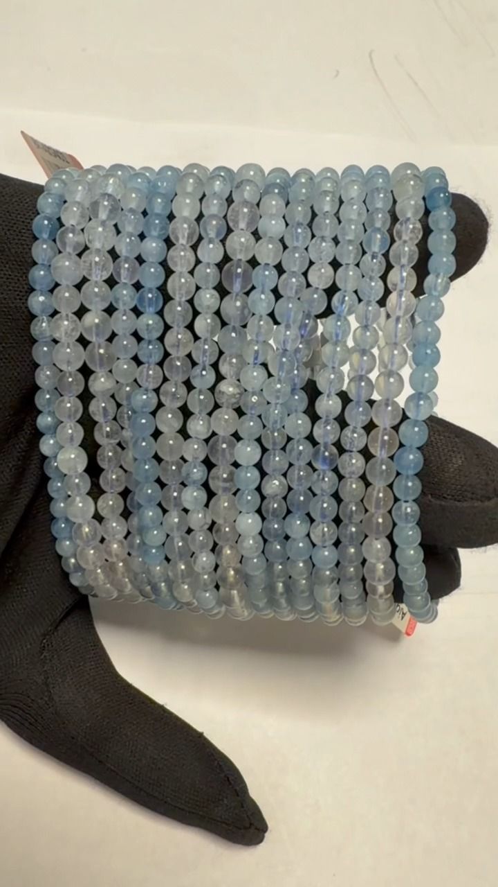 Aquamarine bracelet AA+ beads 4-5mm