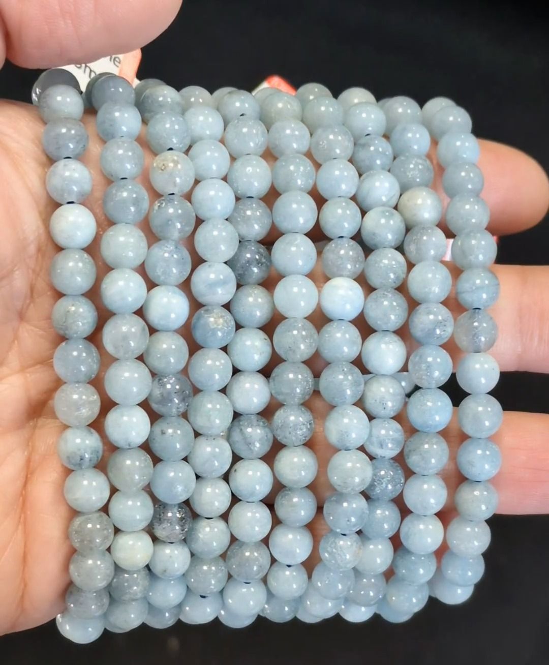 Aquamarine A+ bracelet with 5.5-6.5mm beads