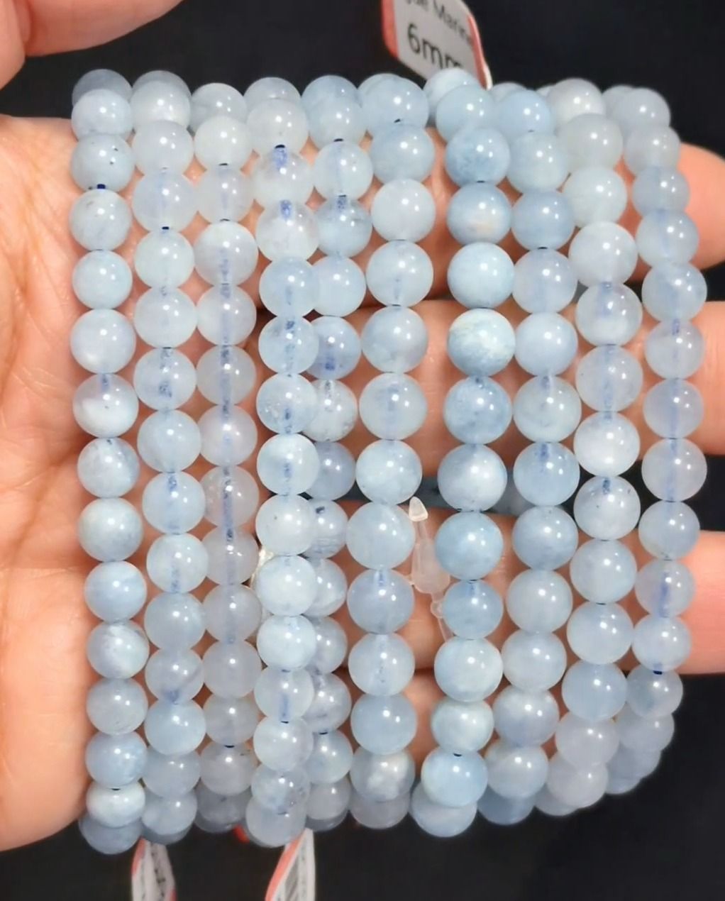 Aquamarine Bracelet AA pearls 5.5-6.5mm