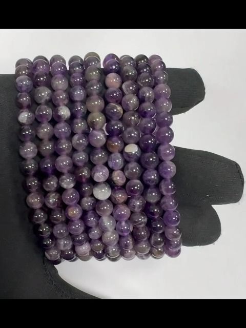 Amethyst bracelet A 6-7mm beads