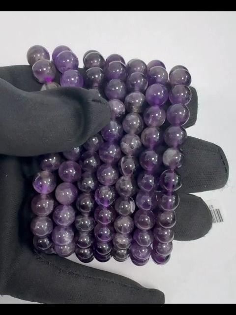 Amethyst bracelet A 7.5-8.5mm beads