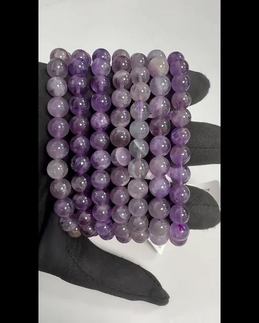 Bracelet Amethyst Lavender A beads 8mm