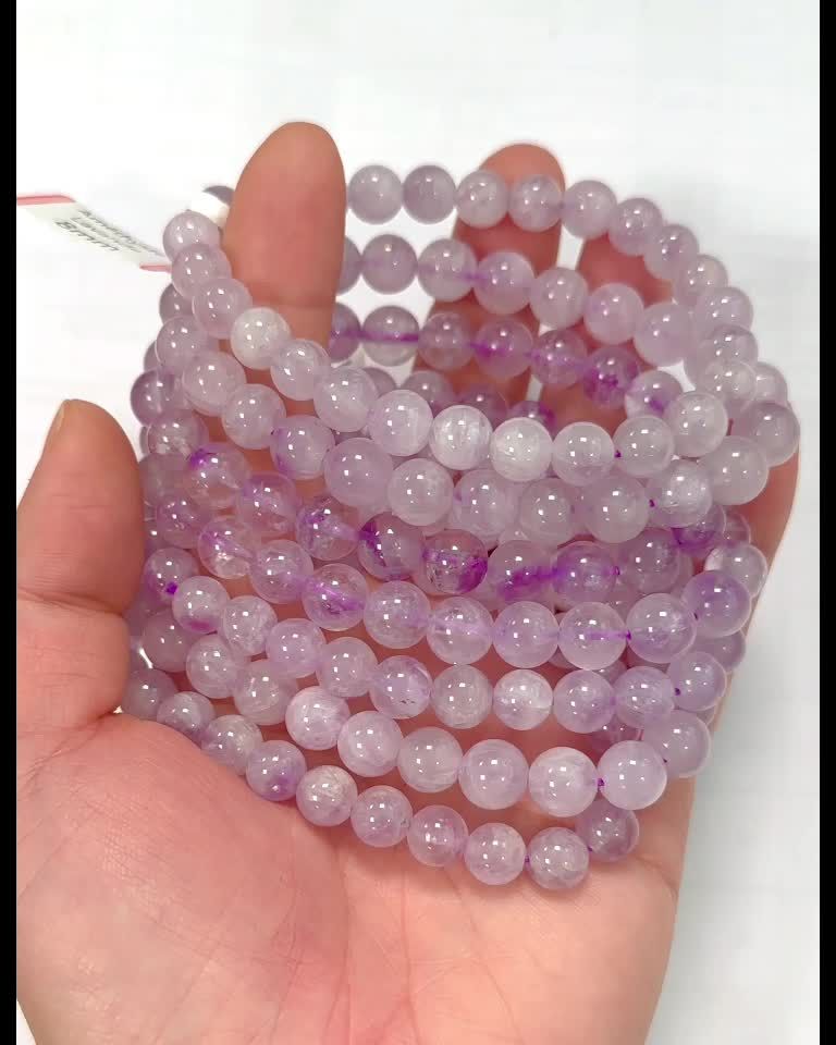 Lavender Amethyst Bracelet With 8mm beads