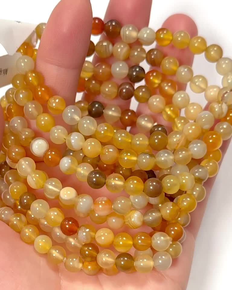 Agat mix A 6mm pearls bracelet