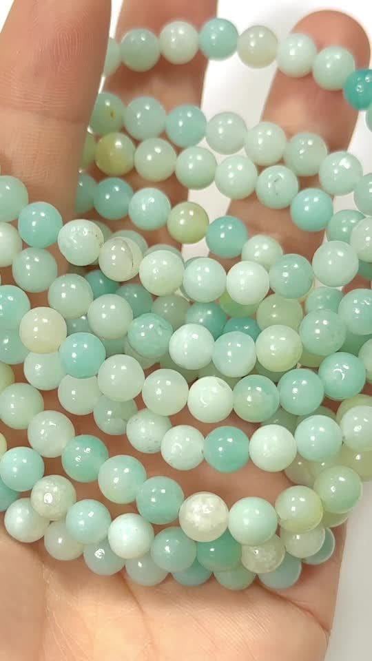 China Amazonite 6mm pearls bracelet