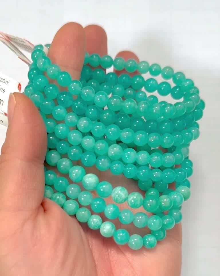 Amazonite bracelet China AA beads 5.5-6.5mm