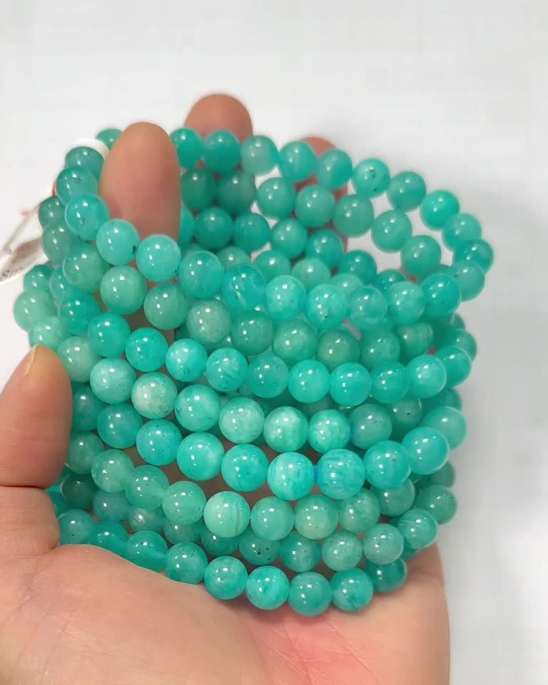 Amazonite bracelet China AA beads 8-9mm
