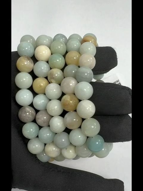Bracelet Multicolored Amazonite beads 10mm