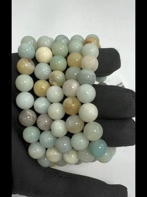 Bracelet Multicolored Amazonite beads 10mm