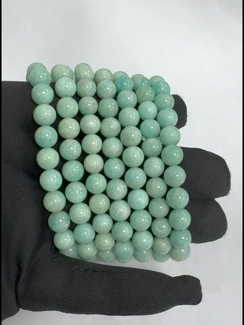 8mm A pearls Peru Amazonite bracelet