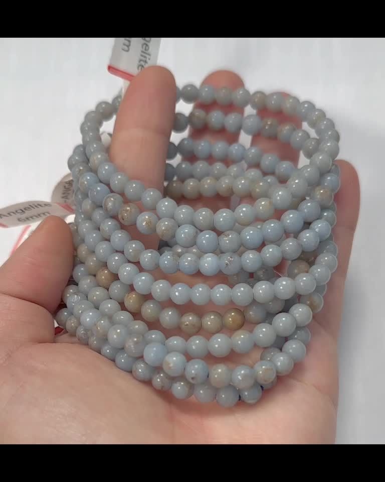 Angelite beads bracelet 5-6mm