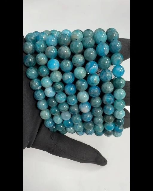 Bracelet Blue Apatite A beads 8-9mm