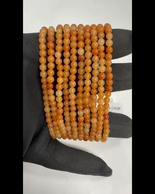 Orange Aventurine bracelet A beads 4mm