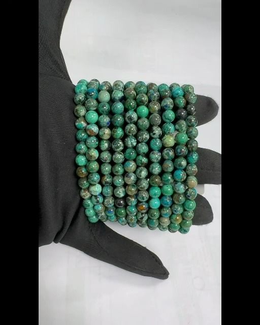 A Natural Malachite Azurite Bracelet beads 6-7mm