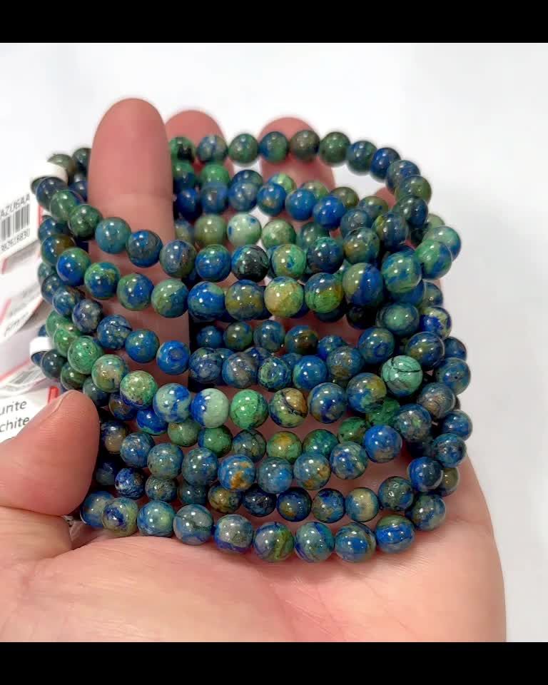 AA Natural Malachite Azurite Bracelet beads 6-7mm