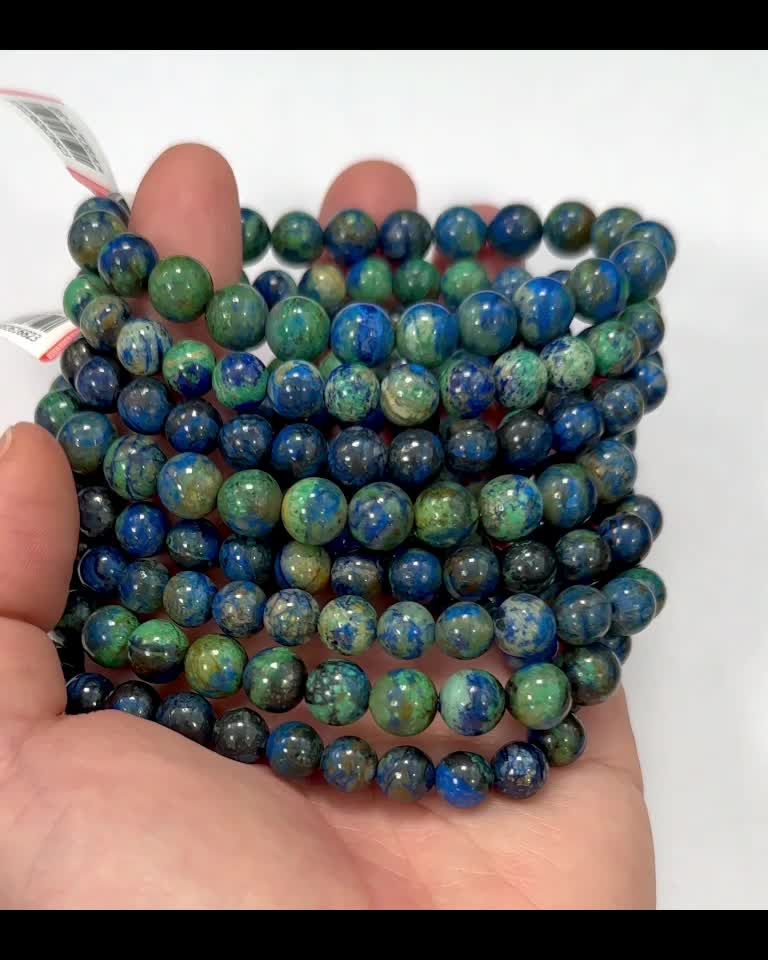 AA Natural Malachite Azurite Bracelet beads 7-8mm