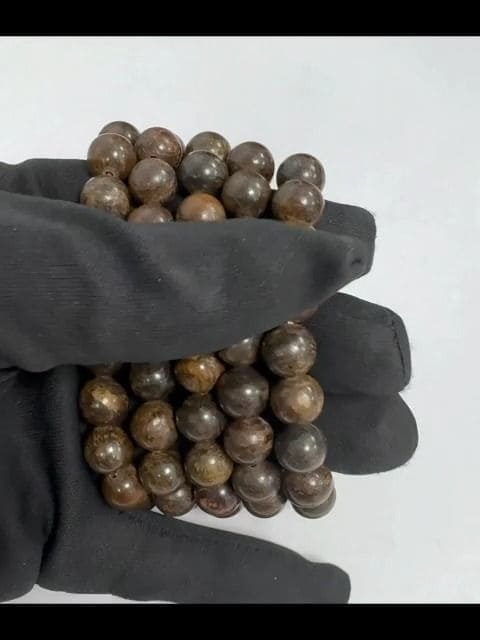 Moss Bronzite 10mm pearls