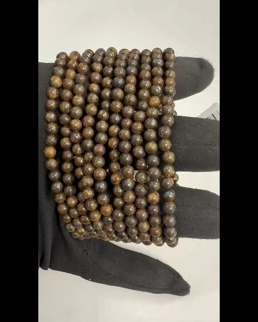Bronzite bracelet beads 4mm