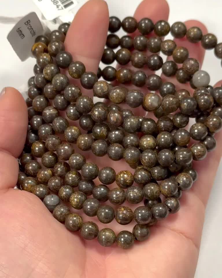 Moss Bronzite 6mm pearls