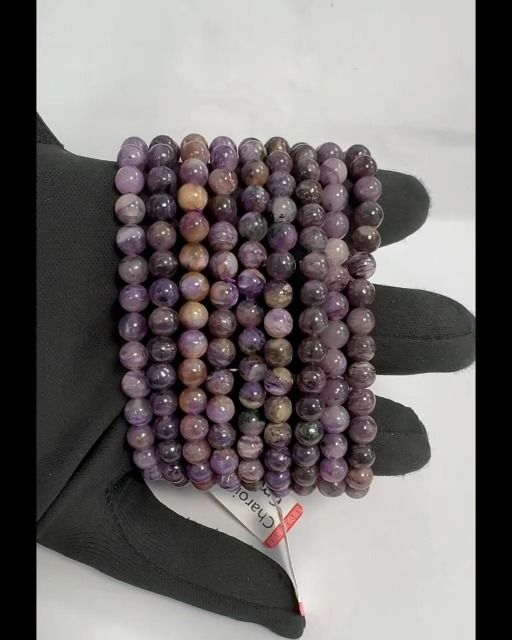 Charoite bracelet A+ beads 6mm