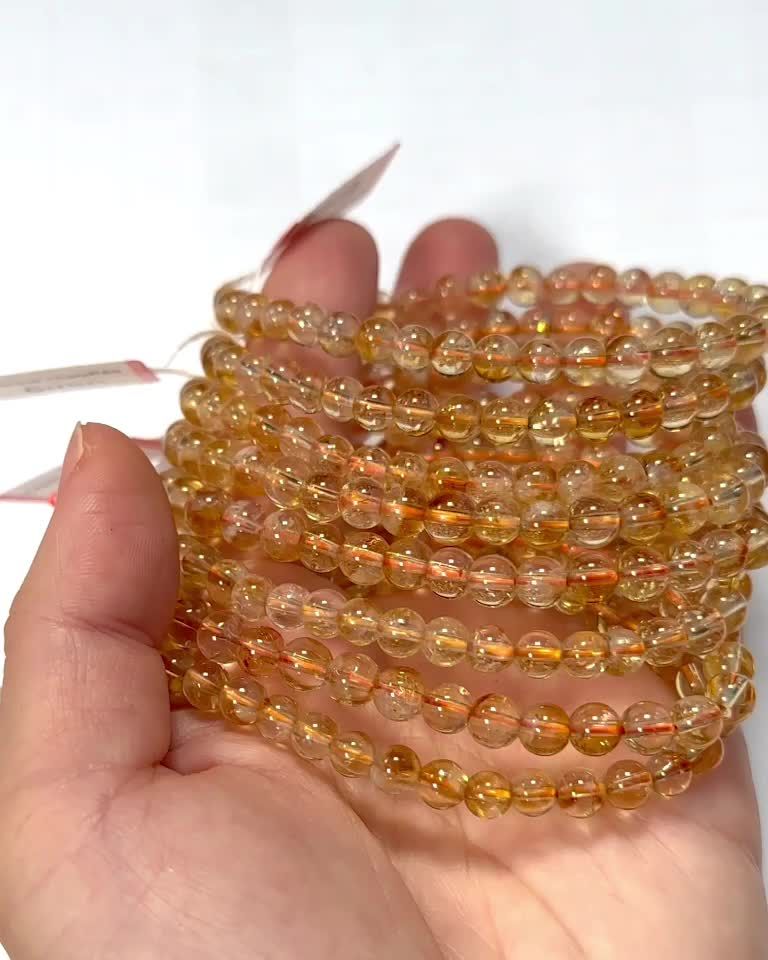 Heated Citrine bracelet A beads 5.5-6.5mm
