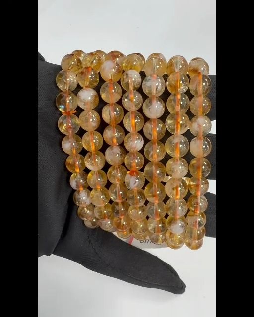 Heated Citrine Bracelet AA Beads 7.5-8.5mm