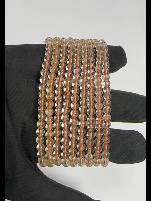 Natural Citrine A 4mm pearls Bracelet