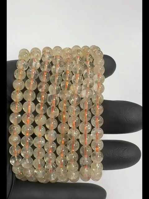 Bracelet Natural Citrine beads 6mm