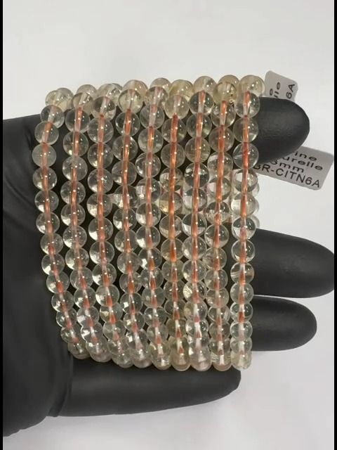 Natural Citrine A 6mm pearls Bracelet