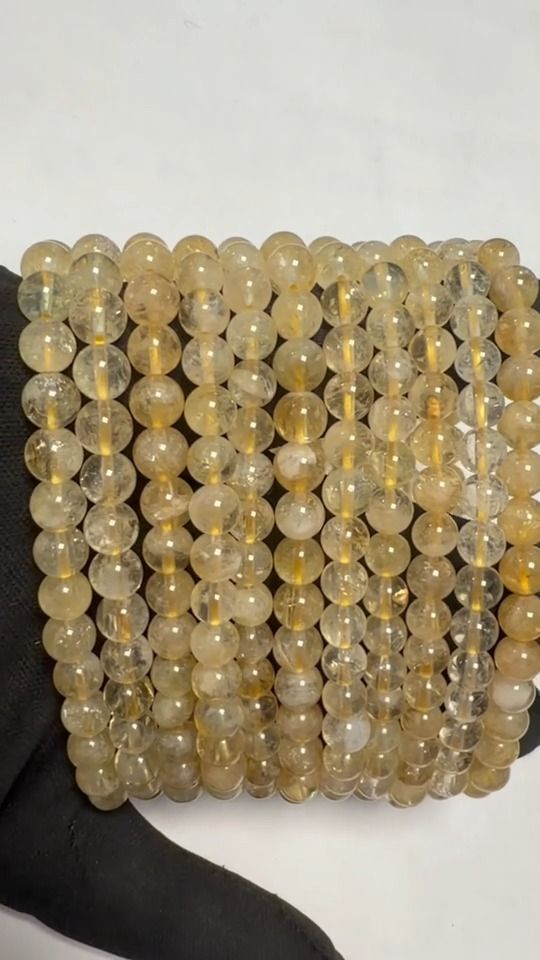 Natural Citrine A Bead Bracelet 6-7mm