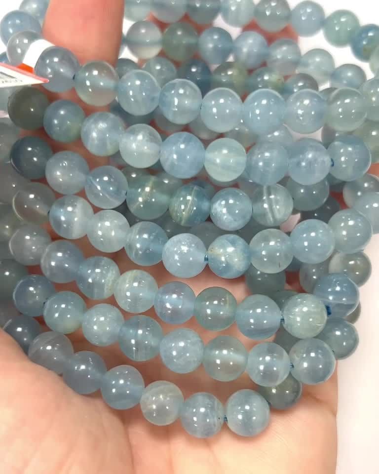 Blue Calcite 8mm AAA parles Bracelet