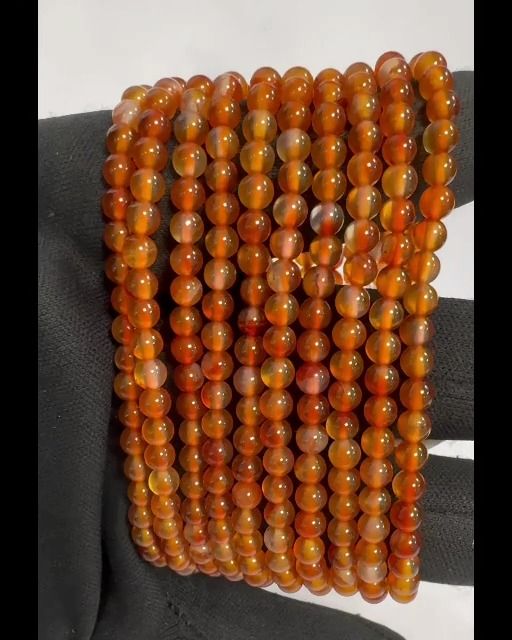 Cornaline A pearls bracelet 4mm