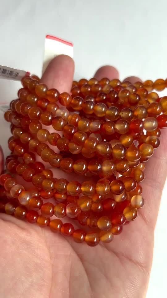 Carnelian A 6mm pearls bracelet