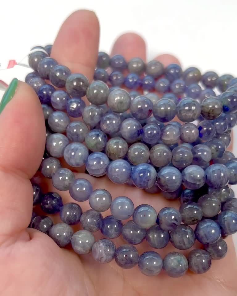 Cordierite Lolite AA bracelet beads 6-7mm