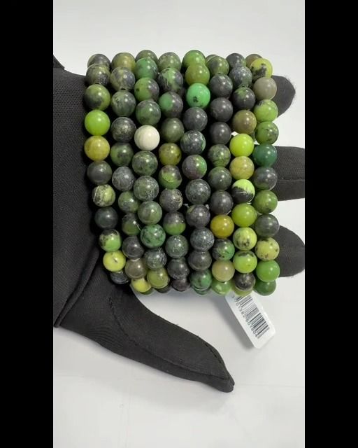 Lemon Chrysoprase 8mm pearls bracelet