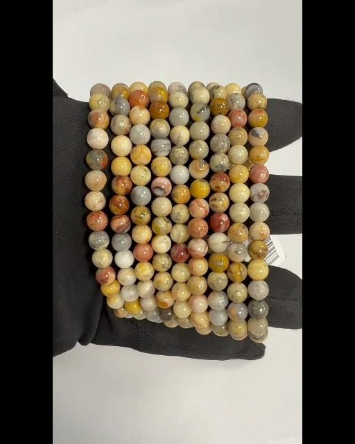 Crazy Lace Agate 6mm pearls bracelet