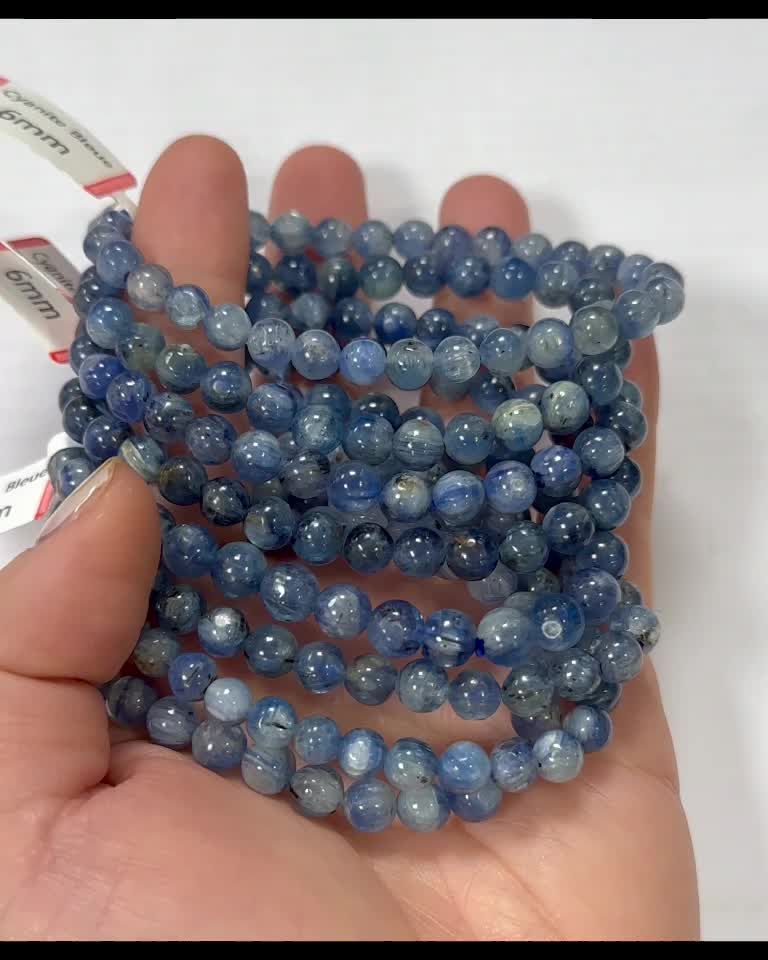 Natural Blue Kyanite Bracelet 6-7mm beads
