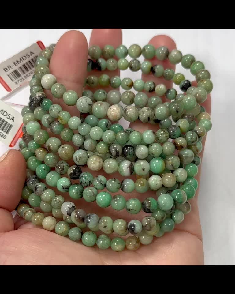 Emerald A bracelet beads 5-6mm