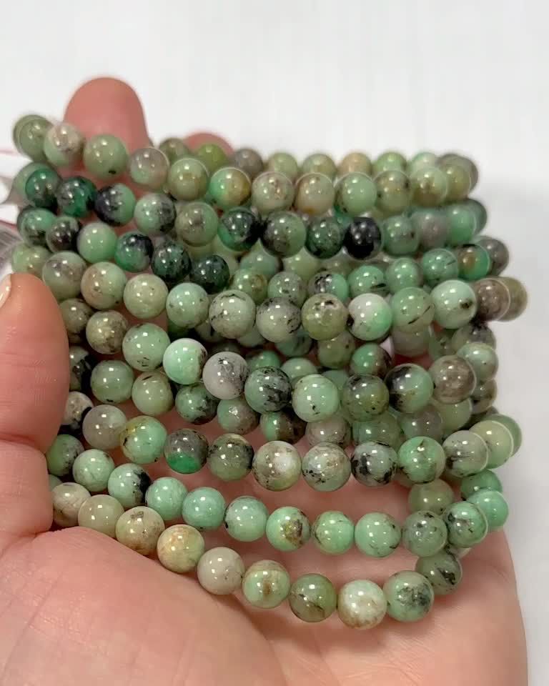 Emerald A bracelet beads 6-7mm