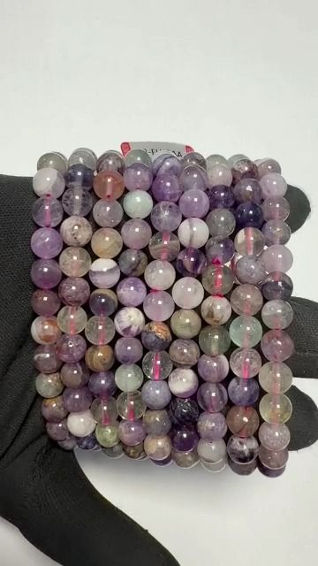 Multicolor Fluorite Bracelet AA 6.5-7.5mm Beads