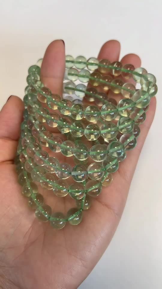 Green Fluorite Bracelet AAA beads 8mm