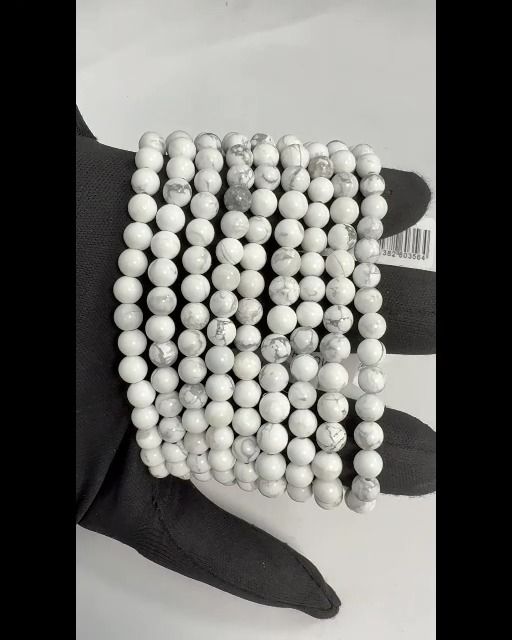 Howlite 6mm A pearls bracelet