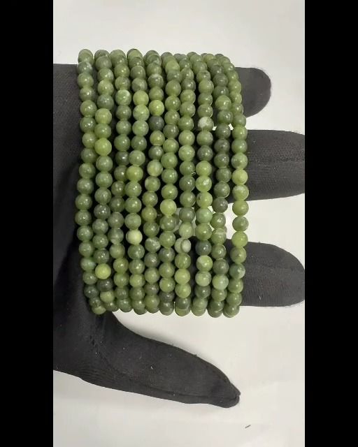 Jade Nephrite A 4mm pearls bracelet