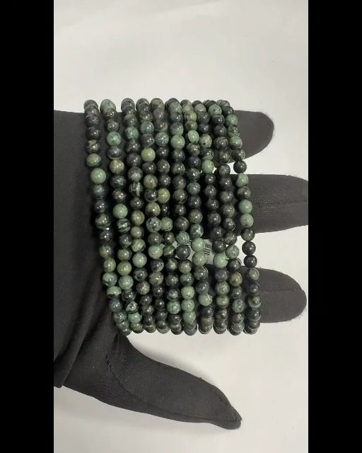 Kambaba jasper 4mm pearls bracelet