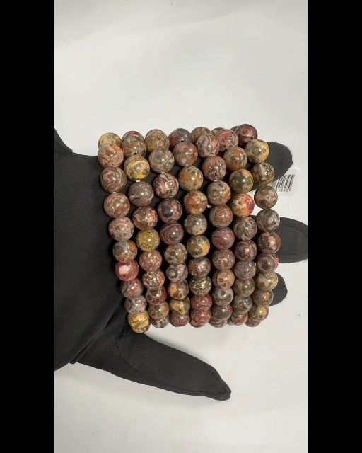 Leopard Orbicular Jasper Bracelet 8-9mm