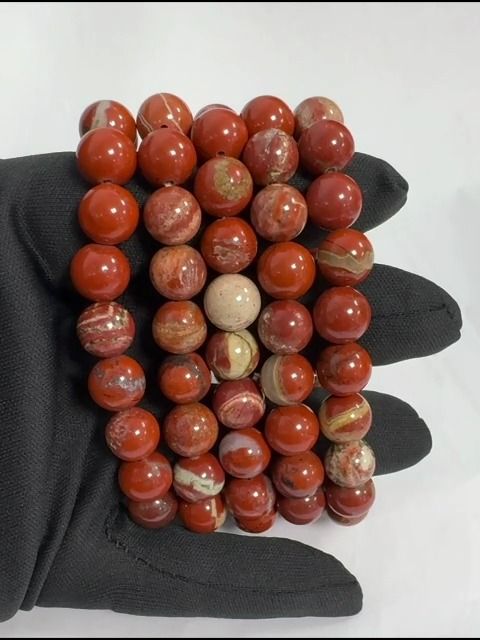 10mm pearls Red Jasper bracelet