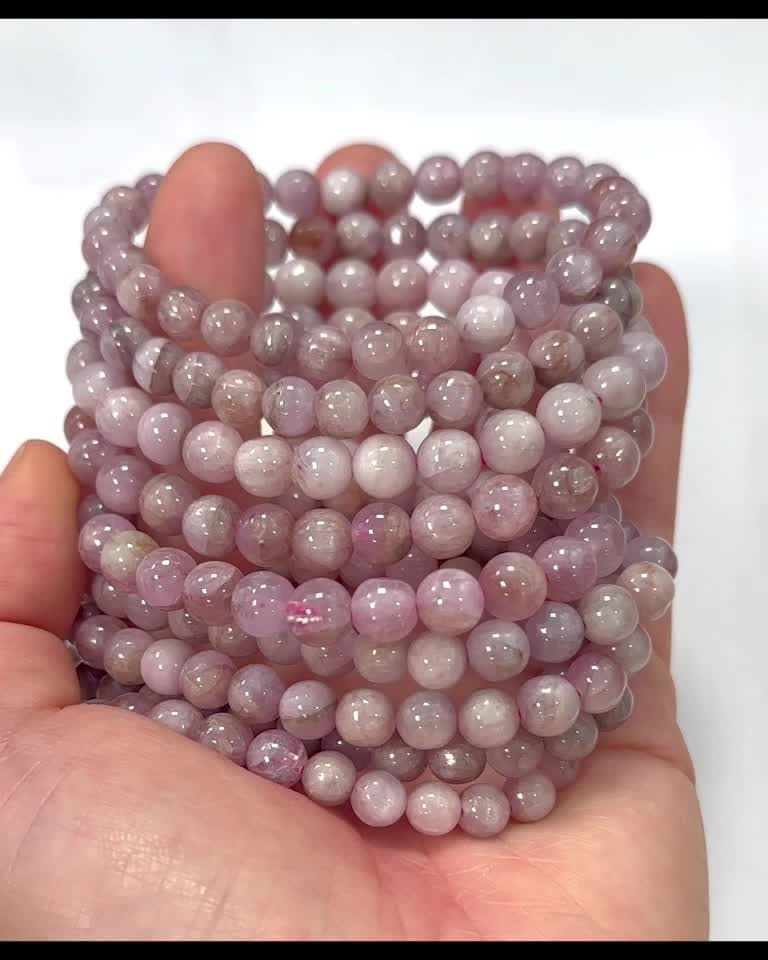 Bracelet Kunzite AB beads 6.5-7.5mm