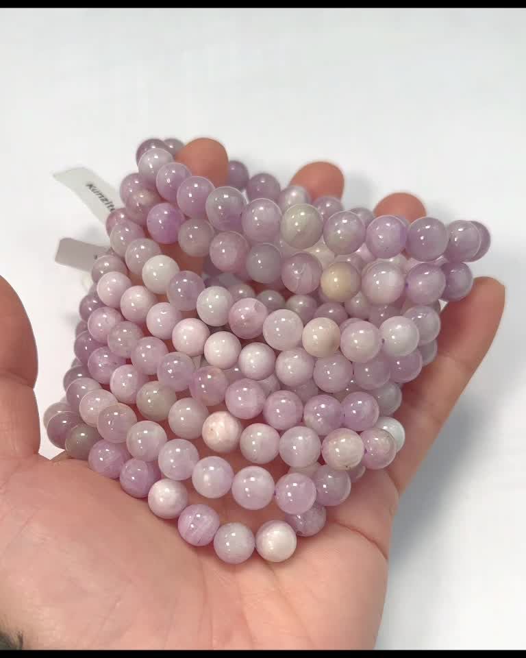 Kunzite A 8mm pearls bracelet